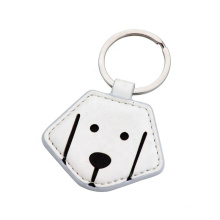 Stamped or Printed Logo PU Leather Keychain